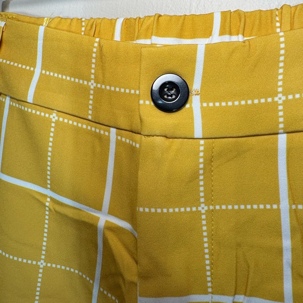 Lars‎ Amadeus Men's Plaid Cropped Ankle Length Business Golf Trousers Sz 36 - Picture 9 of 15